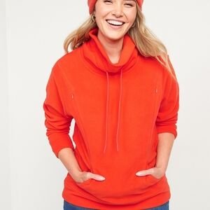Old Navy Maternity Microfleece Funnel-Neck Tunic Sweatshirt